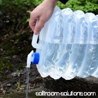 Outdoor Collapsible Foldable Water Container Camping Emergency Survival Water Storage Carrier Bag with Tap Volume:5L   